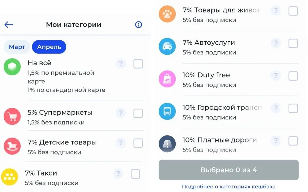 В Инго Банке можно выбрать категории кэшбэка на апрель 2026