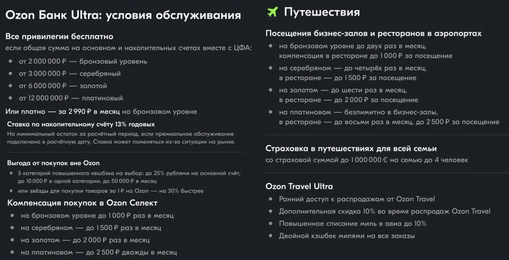 Ozon Ultra: изменения для премиальных клиентов