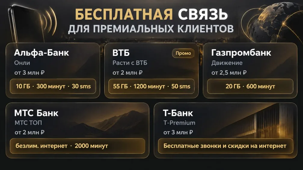 Бесплатная связь для премиальных клиентов