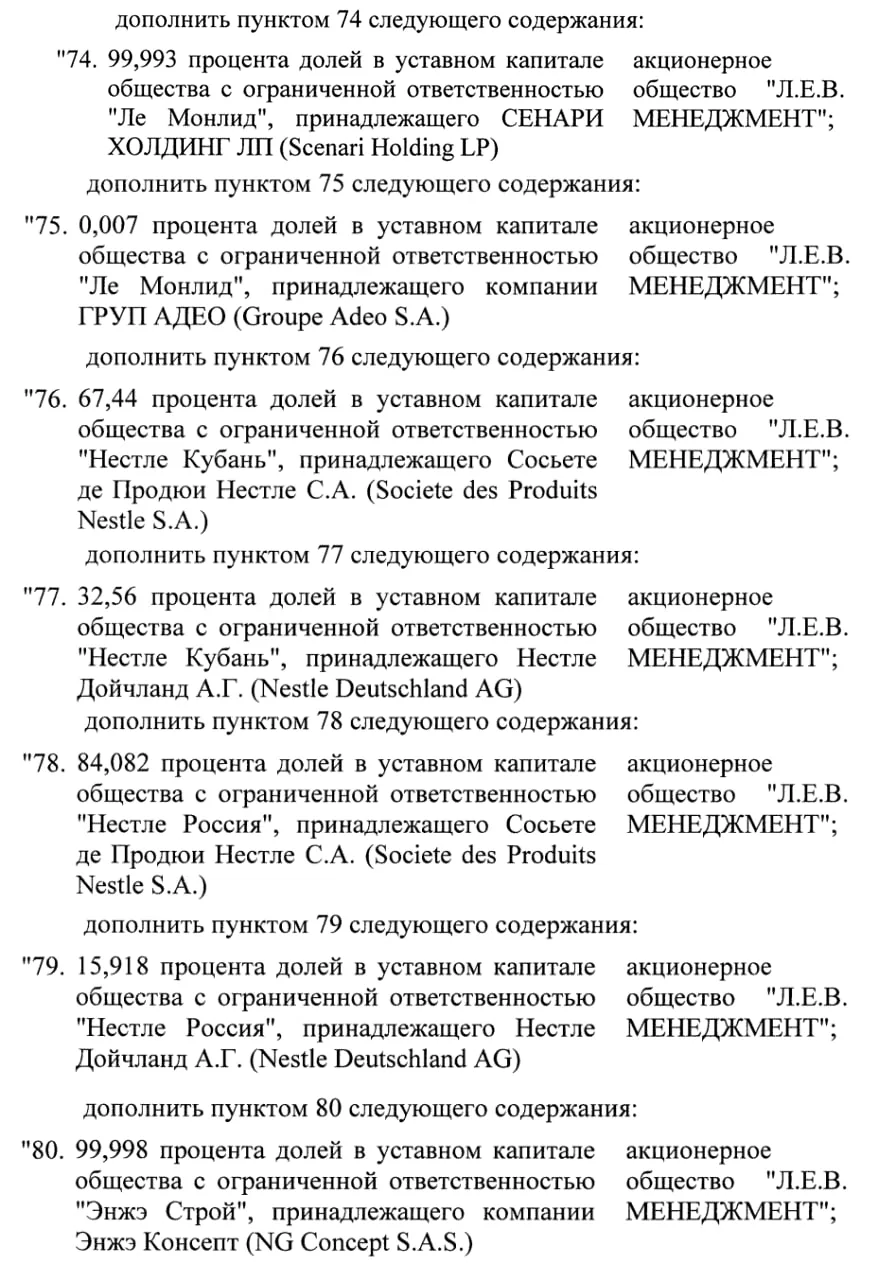 Активы Ашана, Nestle и Leroy Merlin передали во временное управление