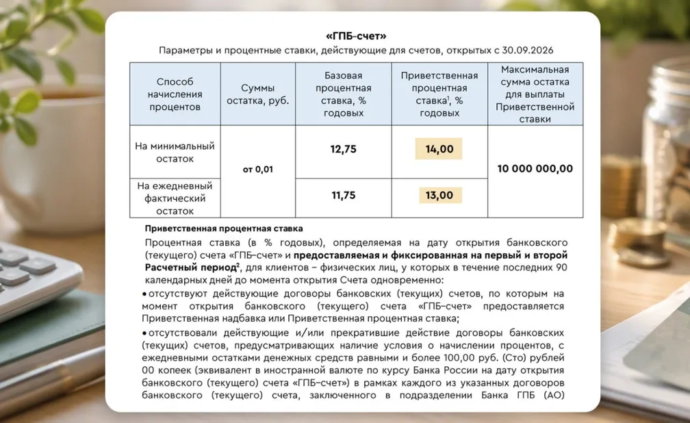 Газпромбанк меняет условия по НС