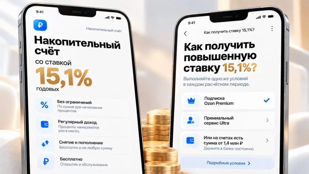 Повторные 15.1% годовых в Озон Банке