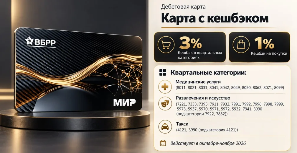 ВБРР — категории кэшбэка на IV квартал